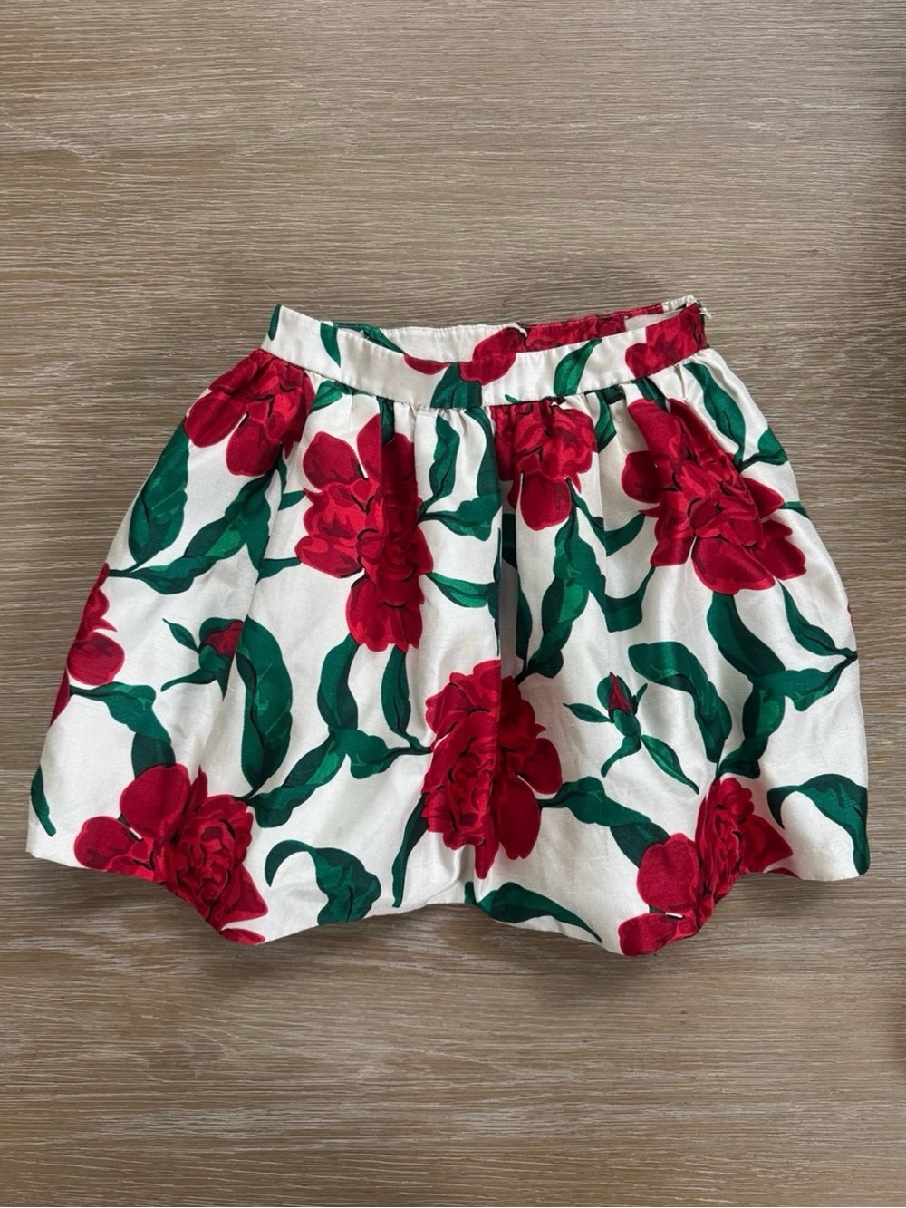 Gymboree girls Holiday festive red Rose satin tulle full skirt size 6 years
